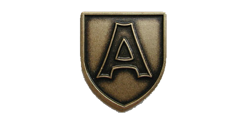 Letter A Lapel Pin, Multiple Finishes