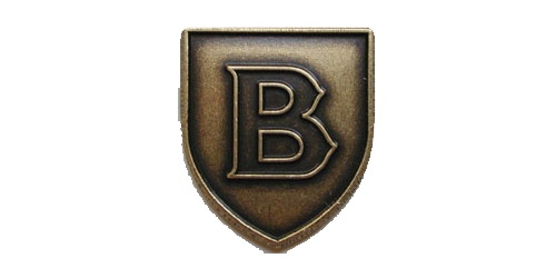 Letter B Lapel Pin, Multiple Finishes