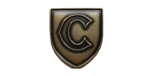 Letter C Lapel Pin, Multiple Finishes