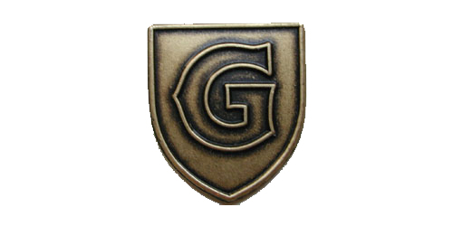 Letter G Lapel Pin, Multiple Finishes