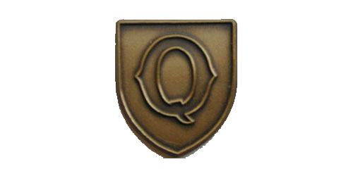 Letter Q Lapel Pin, Multiple Finishes