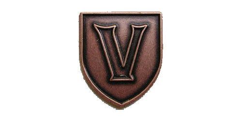 Letter V Lapel Pin, Multiple Finishes