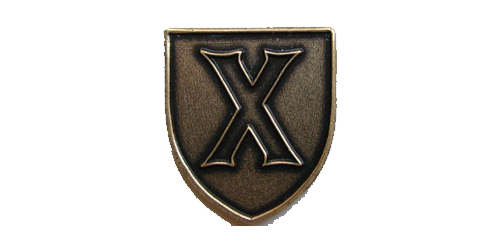 Letter X Lapel Pin, Multiple Finishes