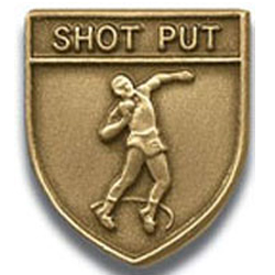 Shot Put (Male) Lapel Pin, Multiple Finishes