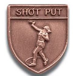 Shot Put (Female) Lapel Pin, Multiple Finishes