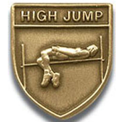 High Jump (Female) Lapel Pin, Multiple Finishes