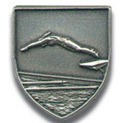 Swim (Female) Lapel Pin, Multiple Finishes