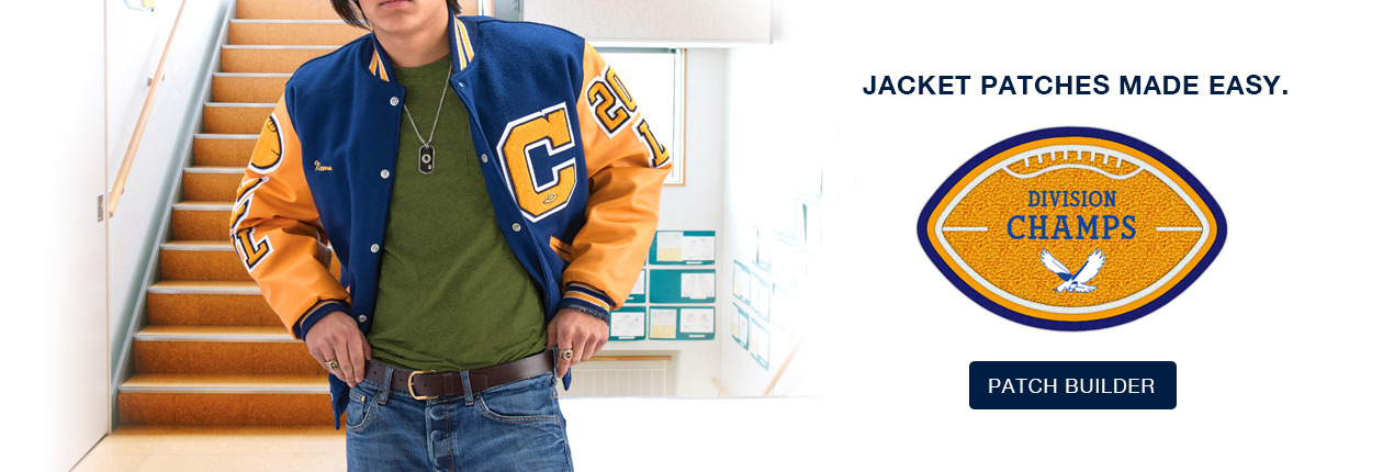 How to sew patches on the sleeve of a letterman jacket! 